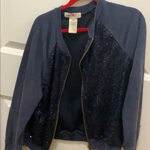 Blue sequin jacket